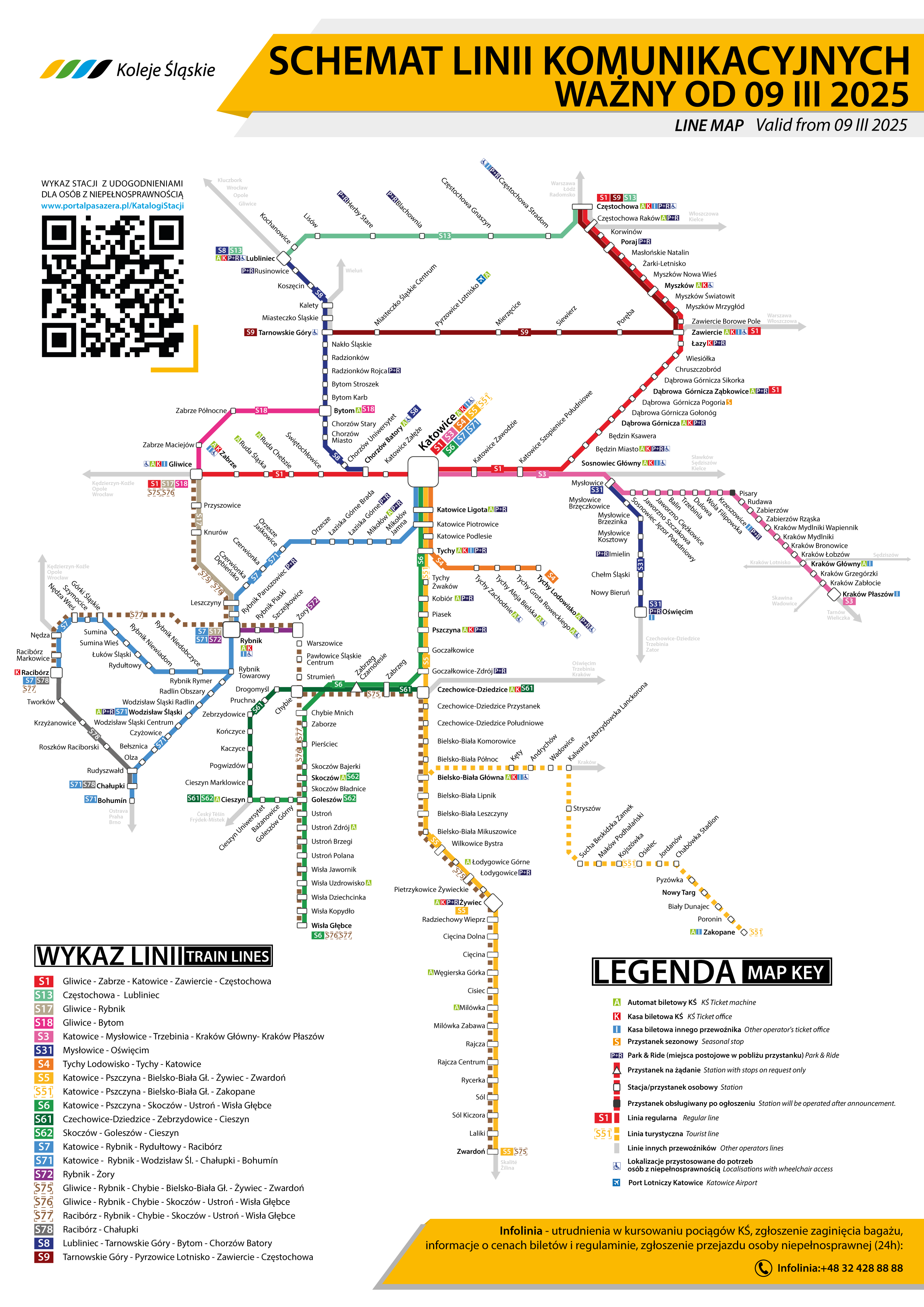 Mapa potencjalnych lokalizacji nowej infrastruktury kolejowej